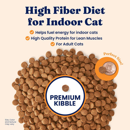 Solid Gold Indoor Dry Cat Food - Grain Free & Gluten Free - Chicken Cat Food Dry Kibble for Indoor Cats for Gut Health - Sensitive Stomach & Hairball Support for Adult Cats - 12LB