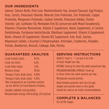 Original Grain Free Real Salmon Recipe Natural Wet Canned Cat Food by Nature'S Variety, 5.5 Oz. Cans (Case of 12)