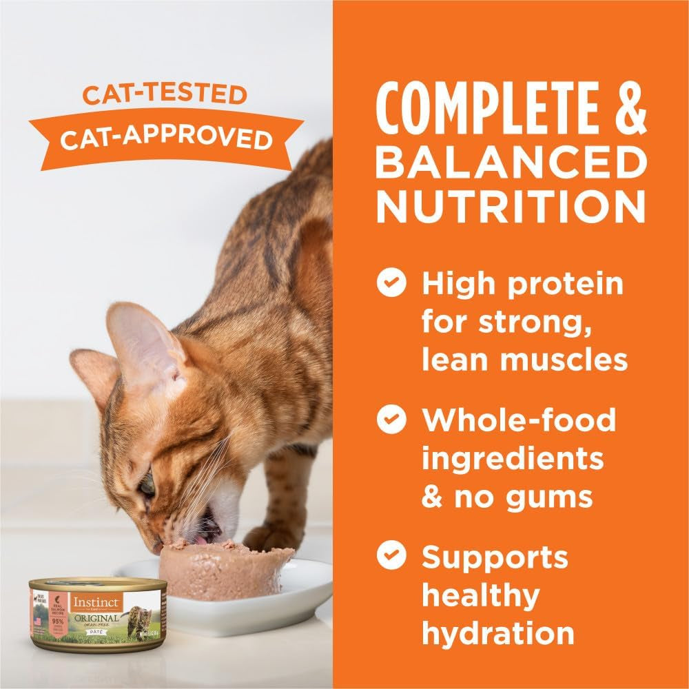 Original Grain Free Real Salmon Recipe Natural Wet Canned Cat Food by Nature'S Variety, 5.5 Oz. Cans (Case of 12)