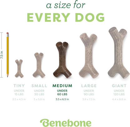 Maplestick Real Wood Durable Dog Chew Toy, Made in USA, Medium