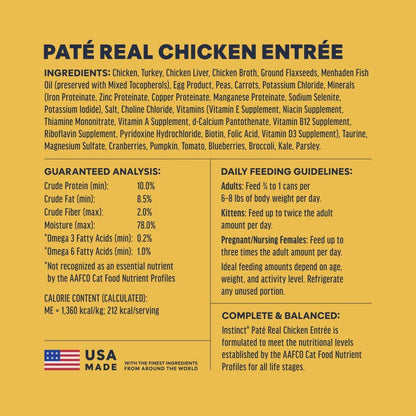 Original Grain Free Real Chicken Recipe Natural Wet Canned Cat Food, 5.5 Ounce (Pack of 12)