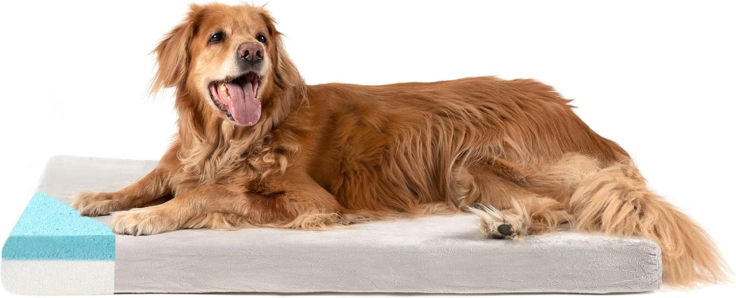 Memory Foam Dog Bed (High Density) - Orthopedic Dog Bed Insert for Large Dogs and Small, Medium, Extra Large Dogs - 5 Bed Sizes from Puppy to 100Lbs Dog - Temperature Regulating Cooling Bed - XL