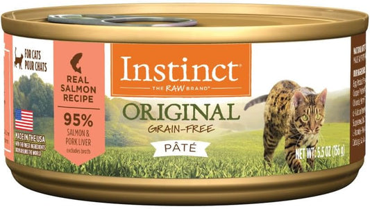 Original Grain Free Real Salmon Recipe Natural Wet Canned Cat Food by Nature'S Variety, 5.5 Oz. Cans (Case of 12)